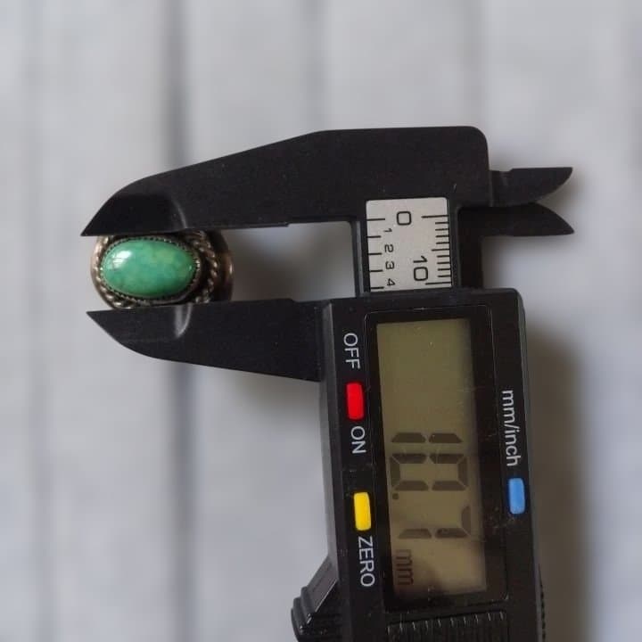 ヴィンテージ スターリングシルバー L. Reeves ターコイズ石 リング