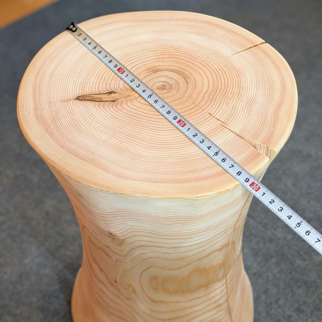 ppp　檜　丸太　椅子　スツール　高さ約45.5㎝