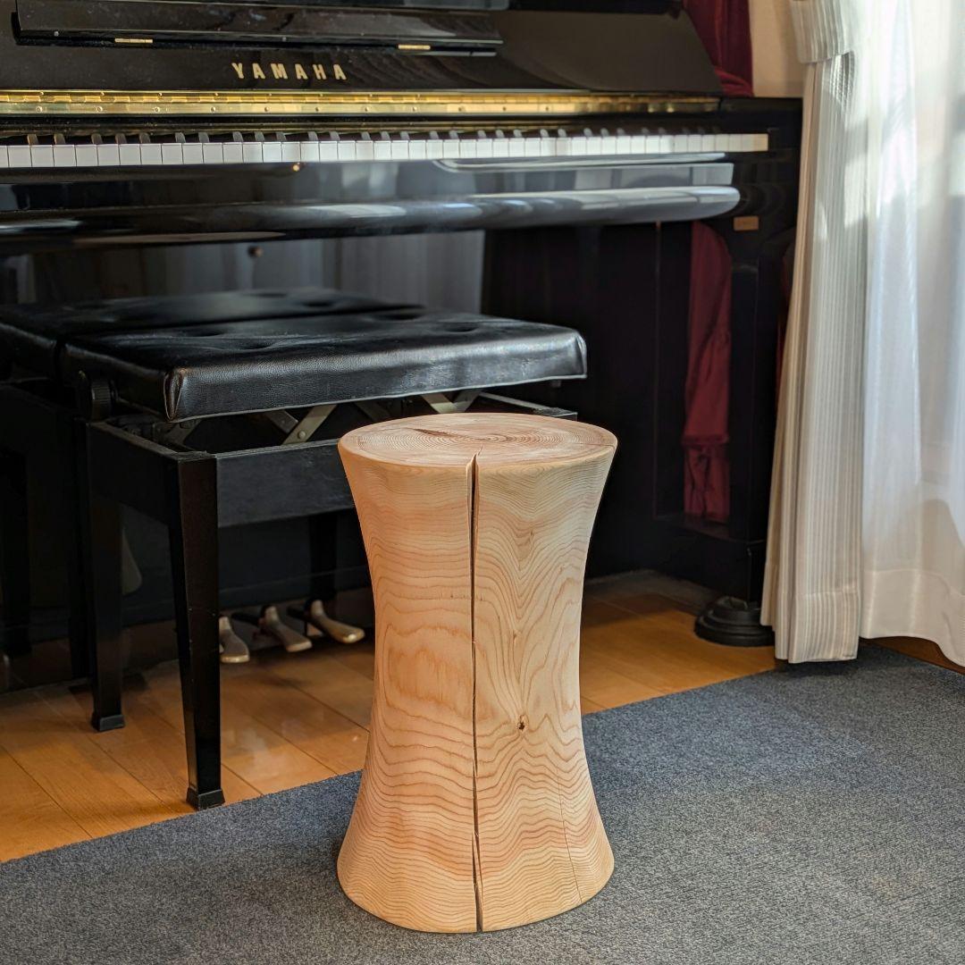 ppp　檜　丸太　椅子　スツール　高さ約45.5㎝