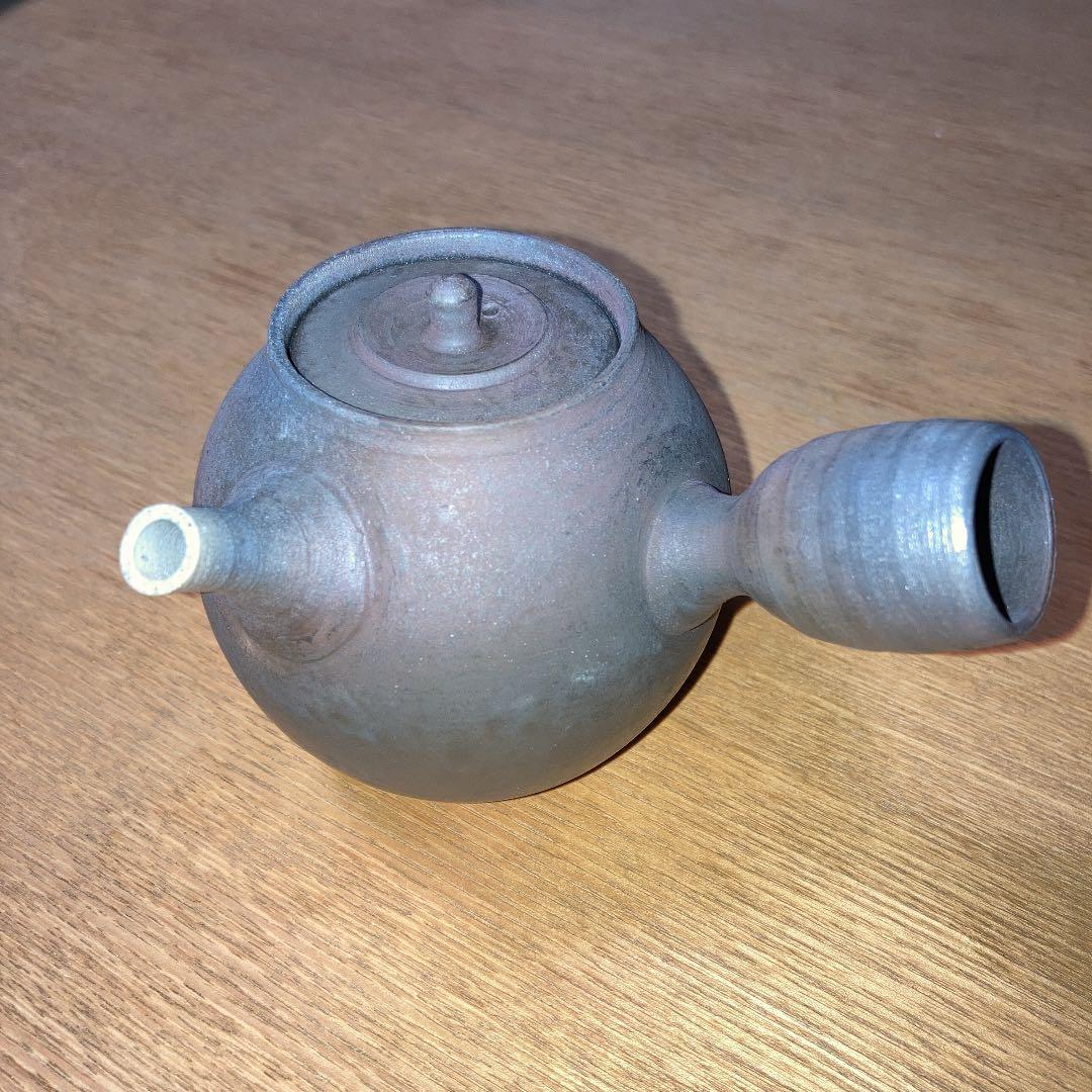 コレクション 笠間焼 黒田隆 急須 煎茶道具 笠間焼 黒田隆作 焼〆 横手