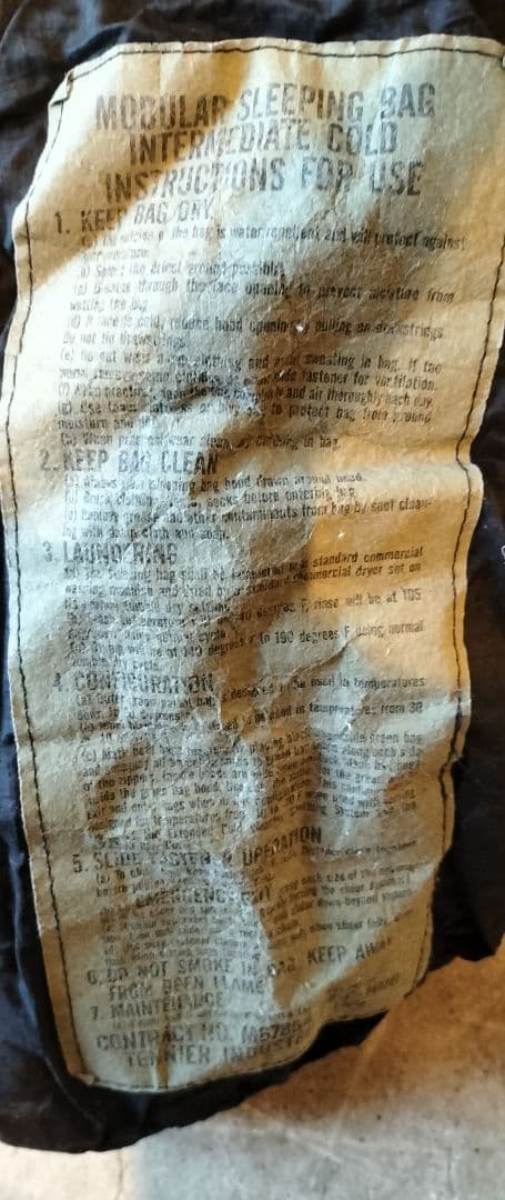 モジュラースリーピングシステム4点セット シェラフ 米軍支給品