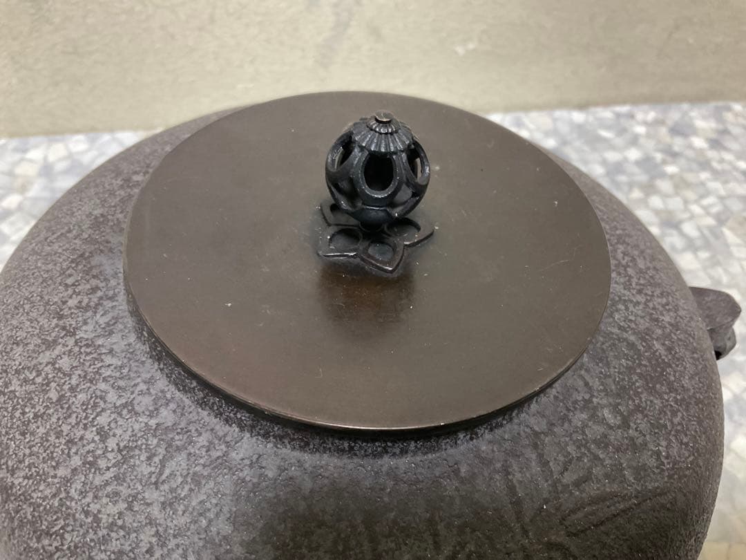 伝統工芸工芸美術茶道具＊菊池政光銘在銘 ＊獸双耳釜