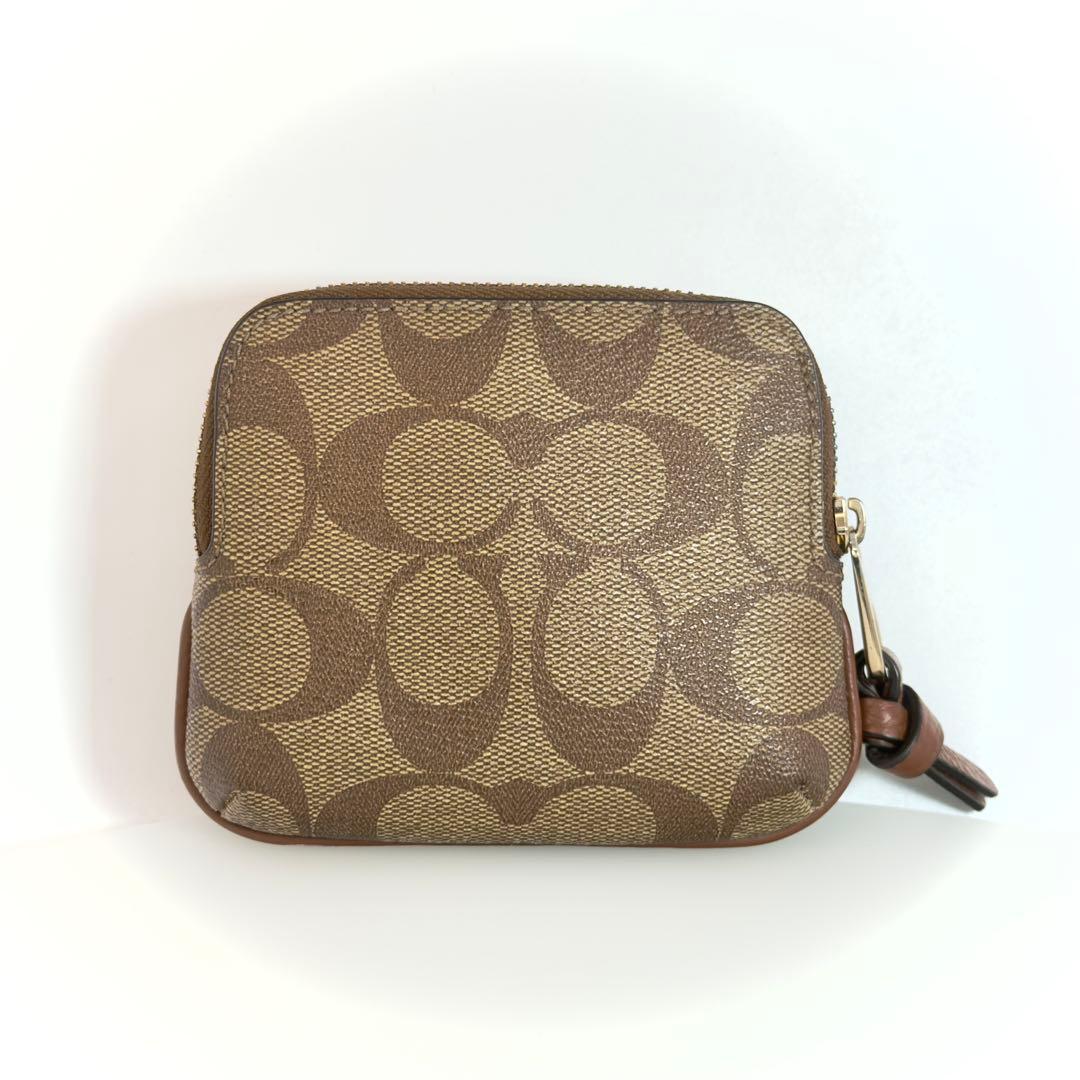 COACH コーチ パース カード シグネチャー キーリング付 C0209