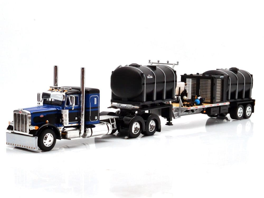 ピータービルト379・ウィズ・デムコ・トレーラー(ブルー/ブラック)