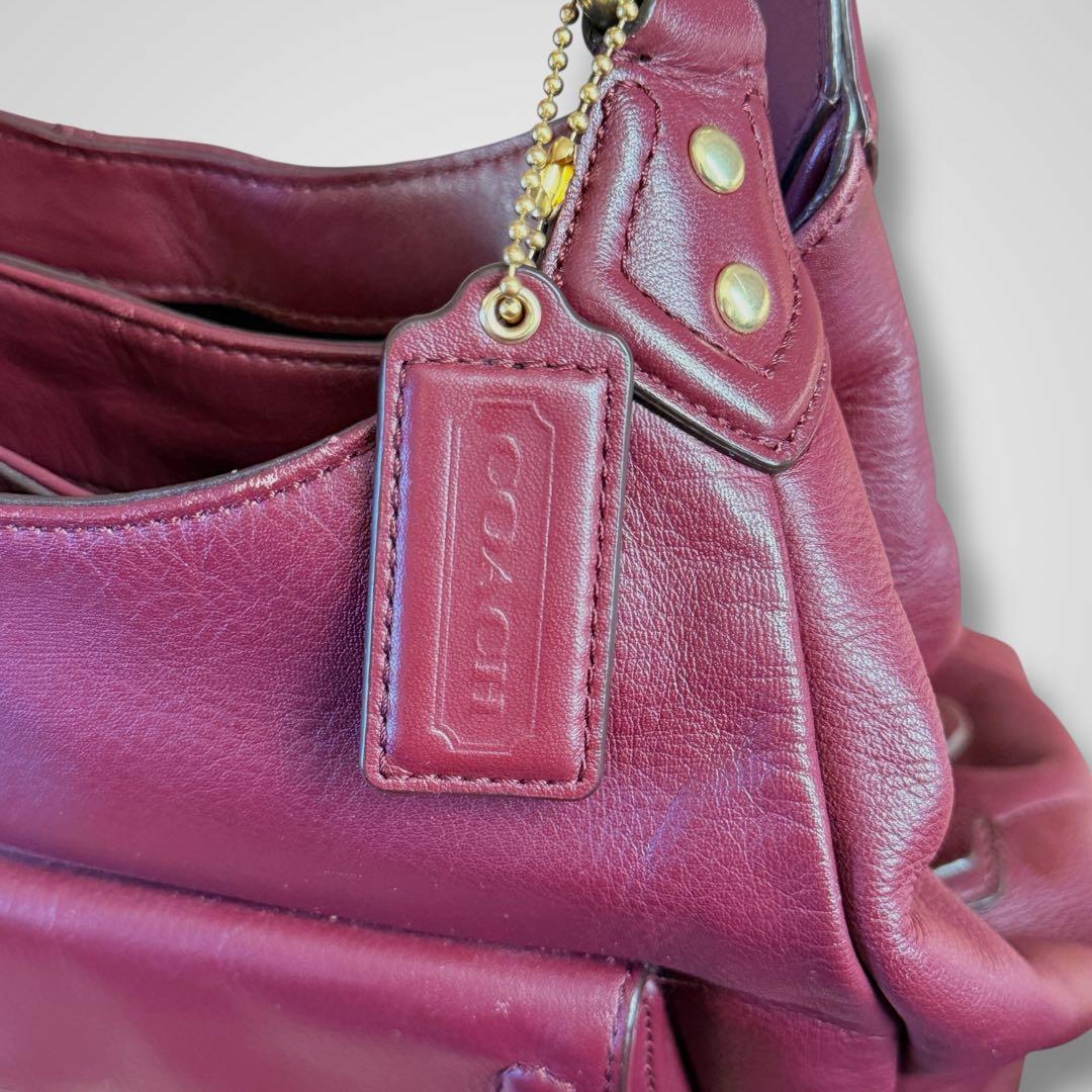 バッグ COACH SOHO leather bag Satchel Burgundy