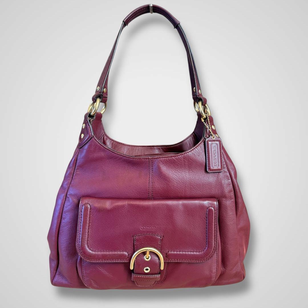 バッグ COACH SOHO leather bag Satchel Burgundy