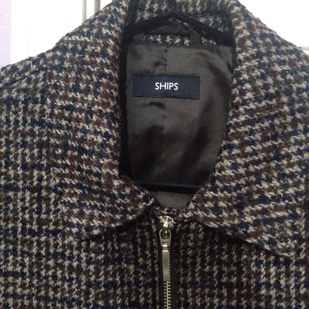 シップス 短丈 ツイード スウィングトップ