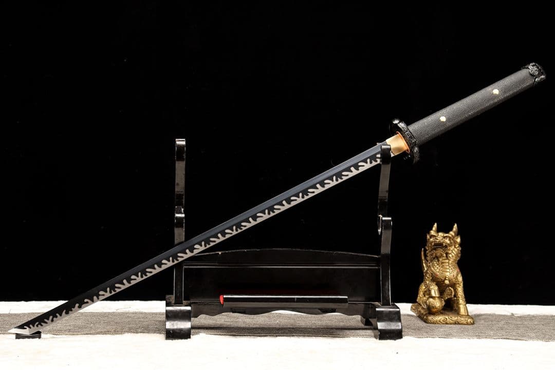 武具　刀装具　日本刀　模造刀 横刀 直刀 黒獅子唐横刀