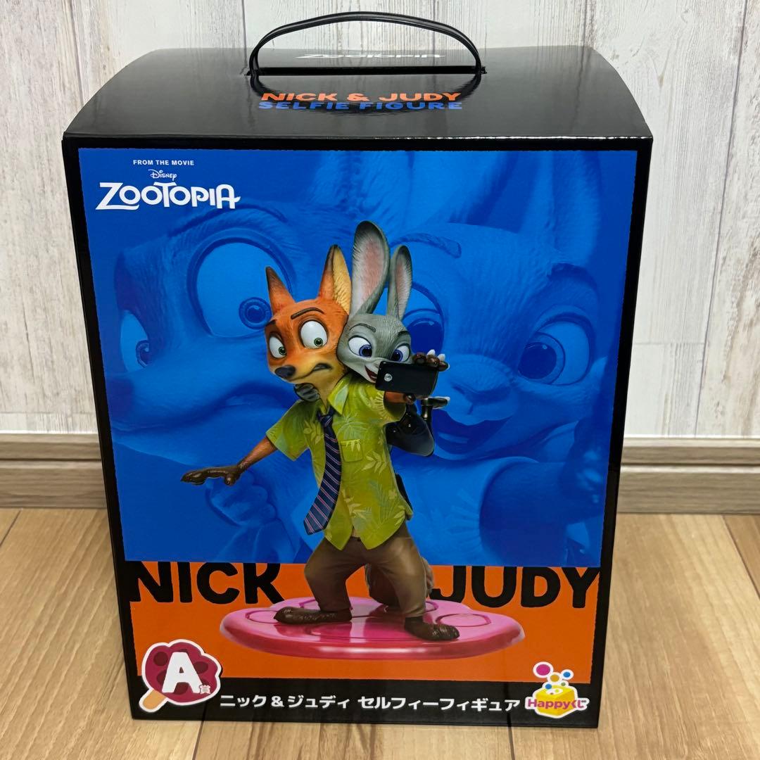 新品未開封】ズートピア Happyくじ A賞 ニック＆ジュディ フィギュア⑦