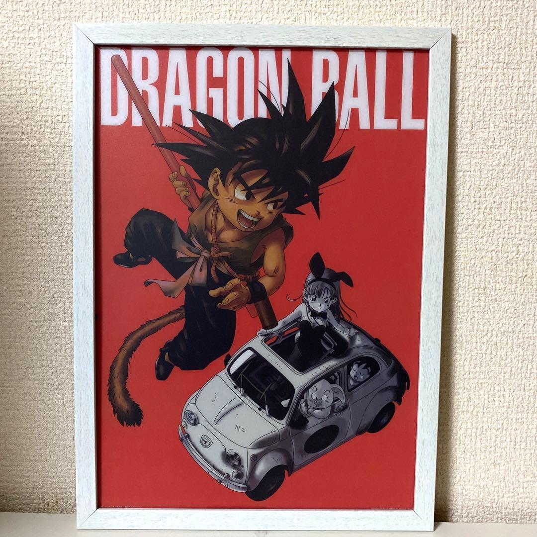 6 ドラゴンボール 鳥山明 イラストボード 孫悟空 ブルマ ウーロン 車