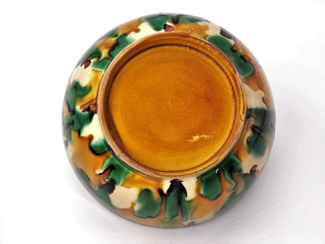 【 倣唐三彩 中鉢 】 清～民国期 中国古玩 骨董