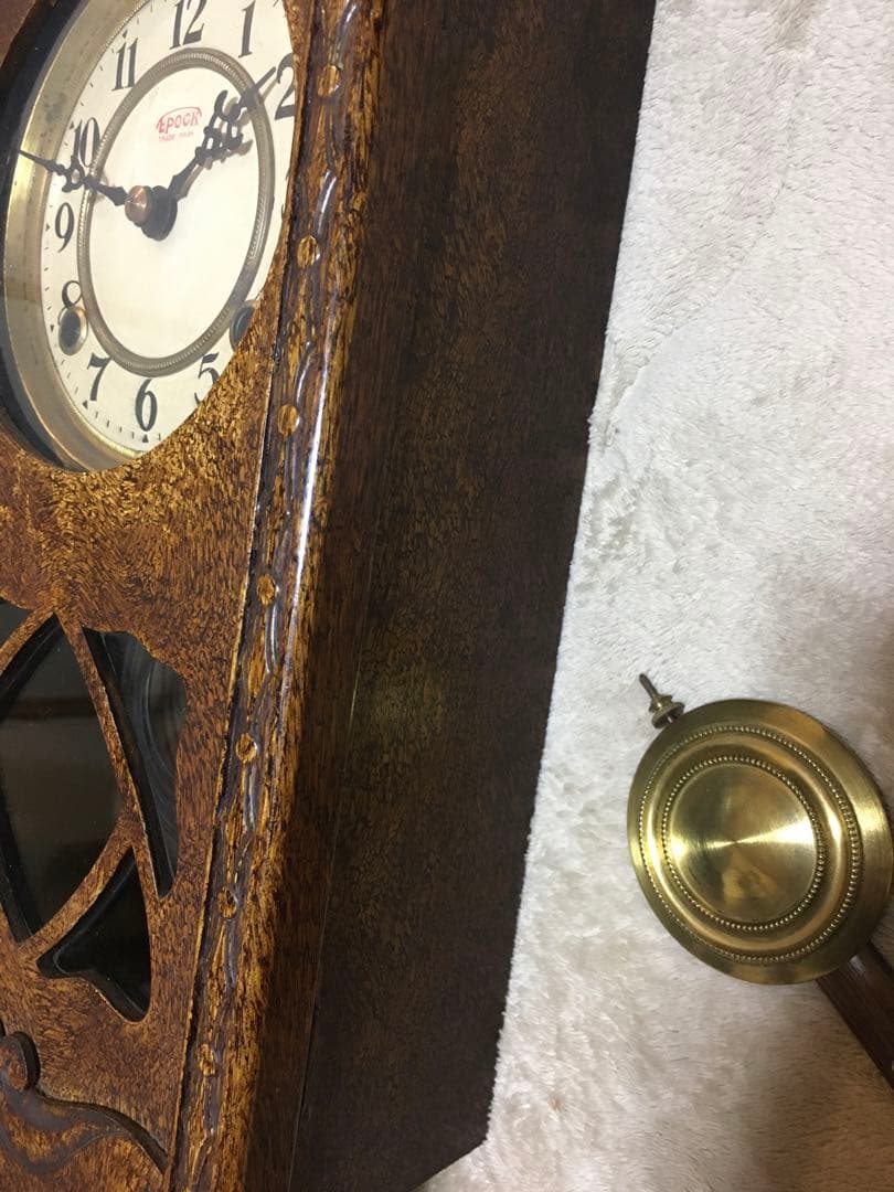 大正〜戦前 ゼンマイ振り子時計 整備済み 美品