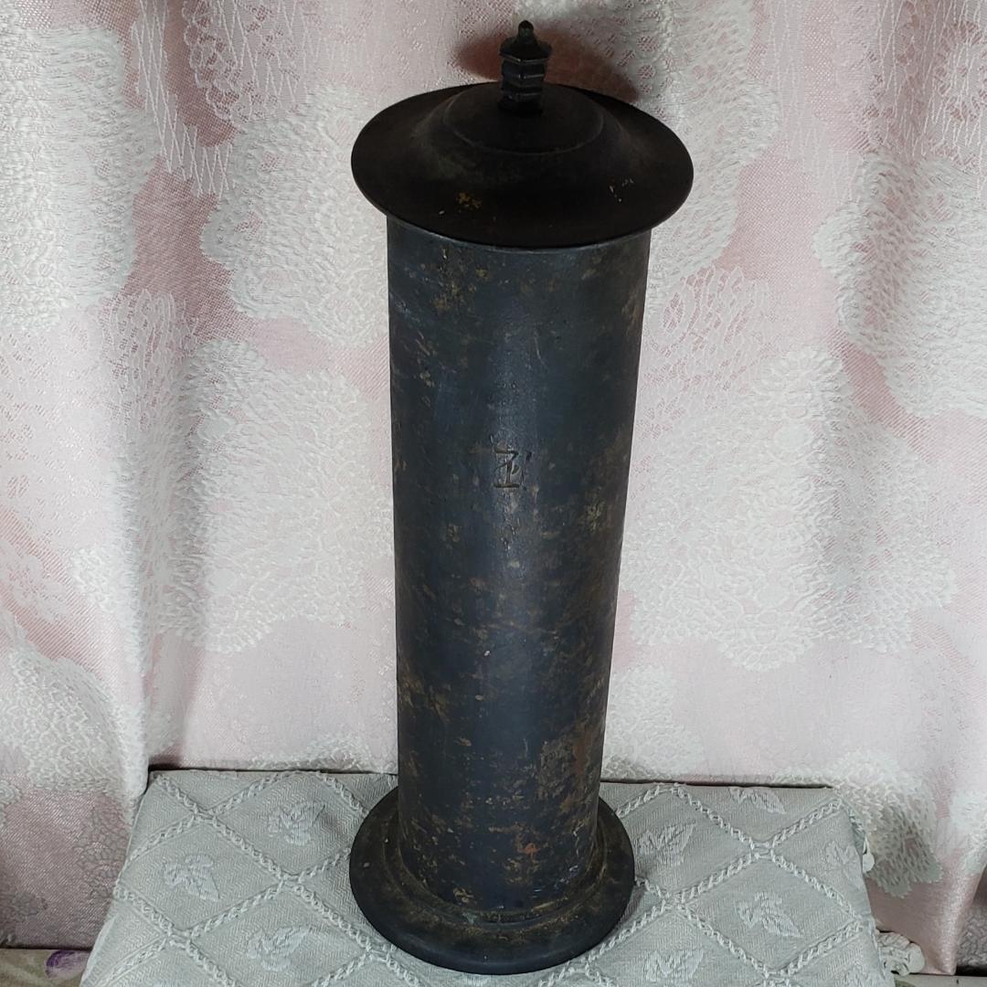 ◇『徳川家 金銅観音菩薩彫経筒 三つ葉葵紋』◇検）仏像 徳川