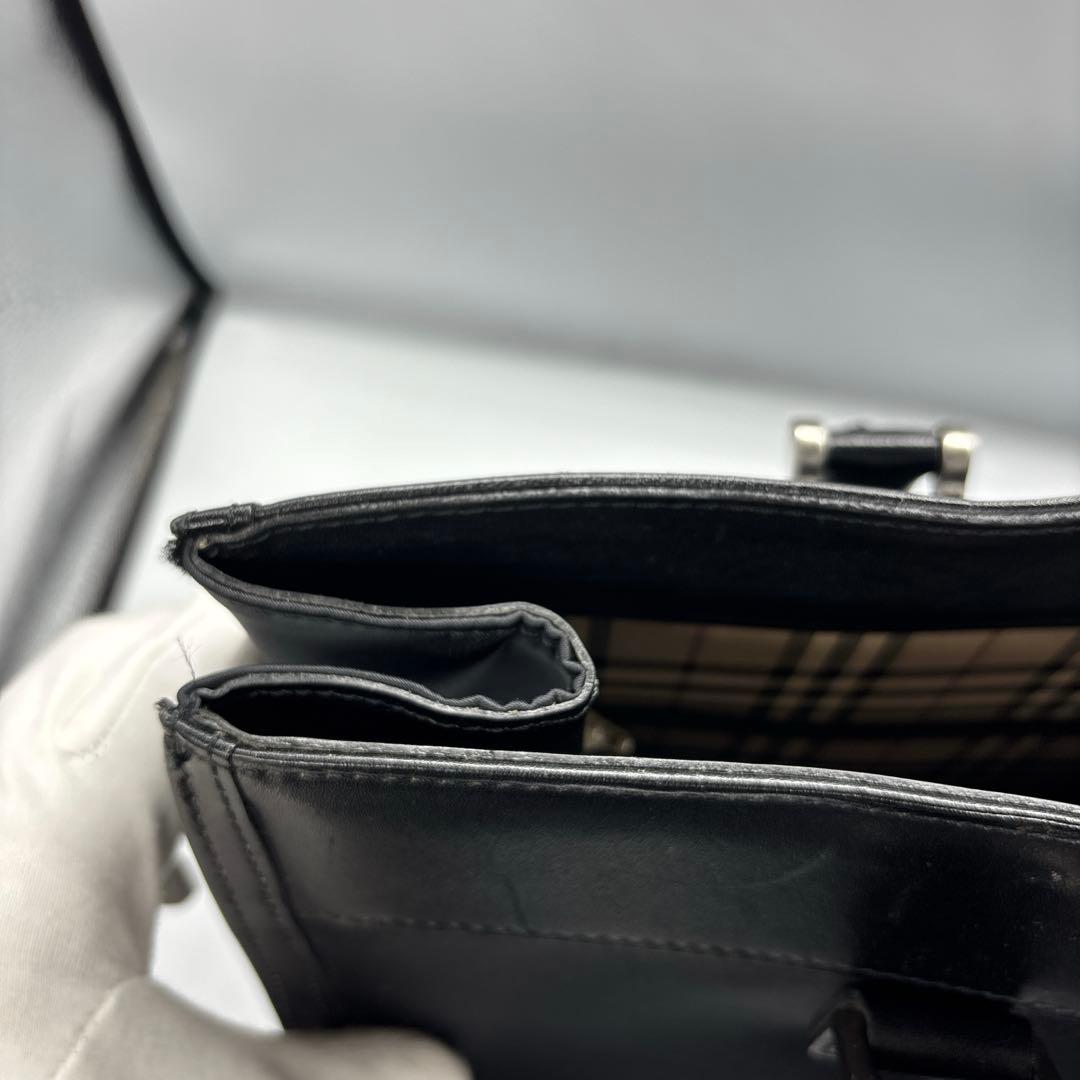 BURBERRY バーバリー トート　ビジネスバッグ ナイロン レザー ブラック