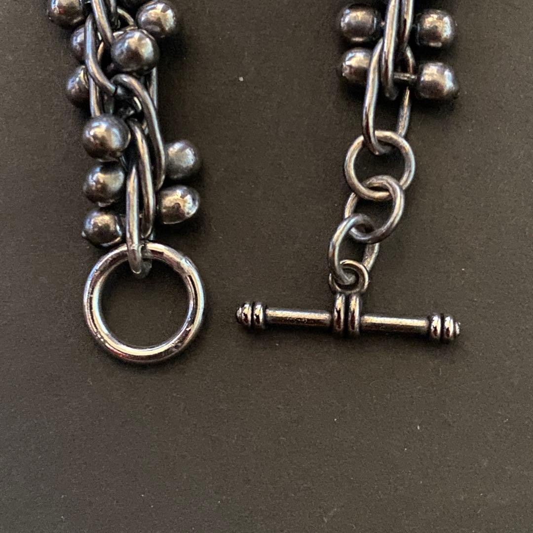 ヴィンテージ メキシコ シルバー パール DNA ブレスレット