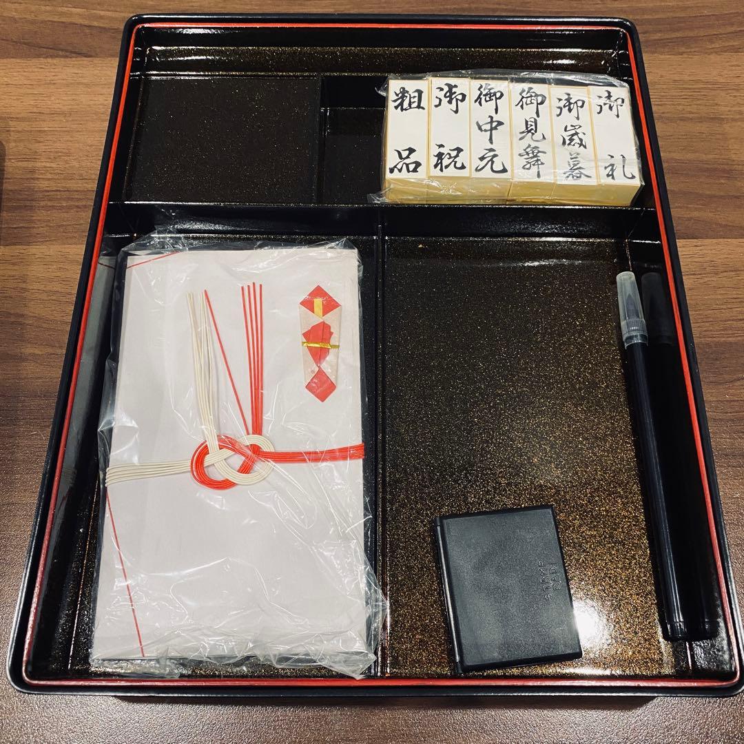 【本蒔絵漆器】新品未使用　橋本漆芸　文箱 漆器 鶴デザイン