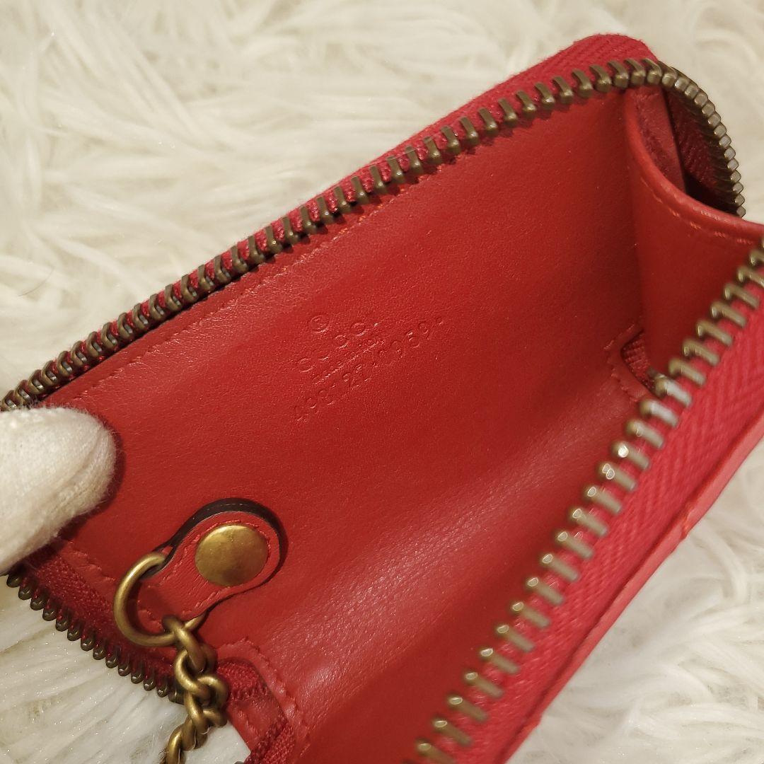 ⭐未使用級⭐GUCCI ggマーモント レッド キーケース ケース