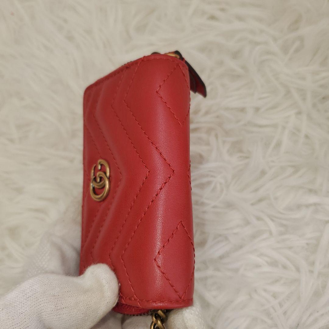 ⭐未使用級⭐GUCCI ggマーモント レッド キーケース ケース