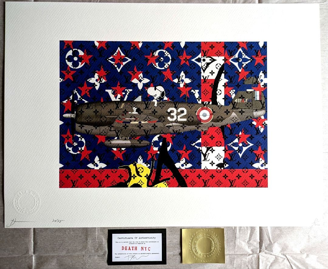 【えノき】【額装セット】SNOOPY＆ イタリア空軍 えノき】【額装セット】SNOOPY＆ イタリア空軍 えノき】【額装セット