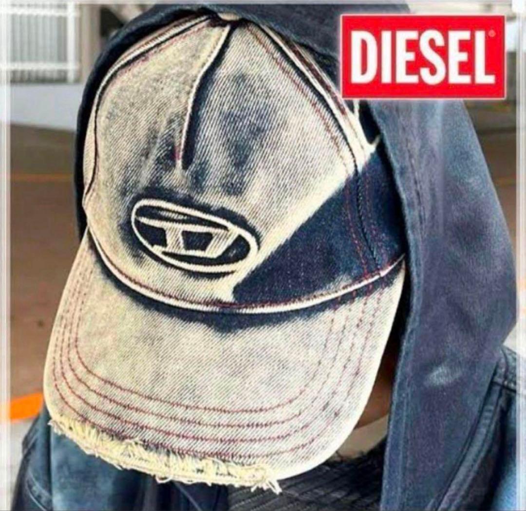 DIESEL ダメージ加工 ベースボールキャップ