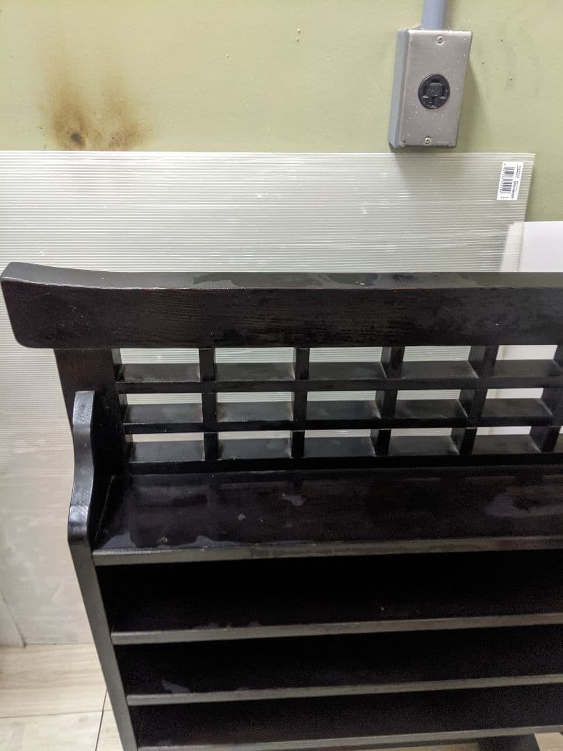 アンティーク 和家具 衝立 間仕切り棚ディスプレイ 木製