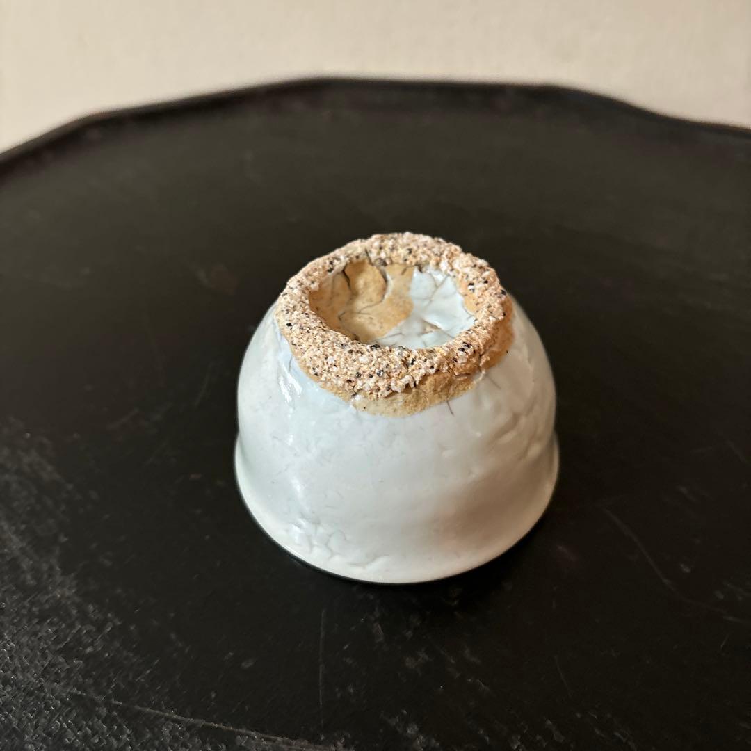 李朝白磁　盃　ぐい呑み　骨董　アンティーク.古美術.酒器.韓国骨董.検:白洲正子