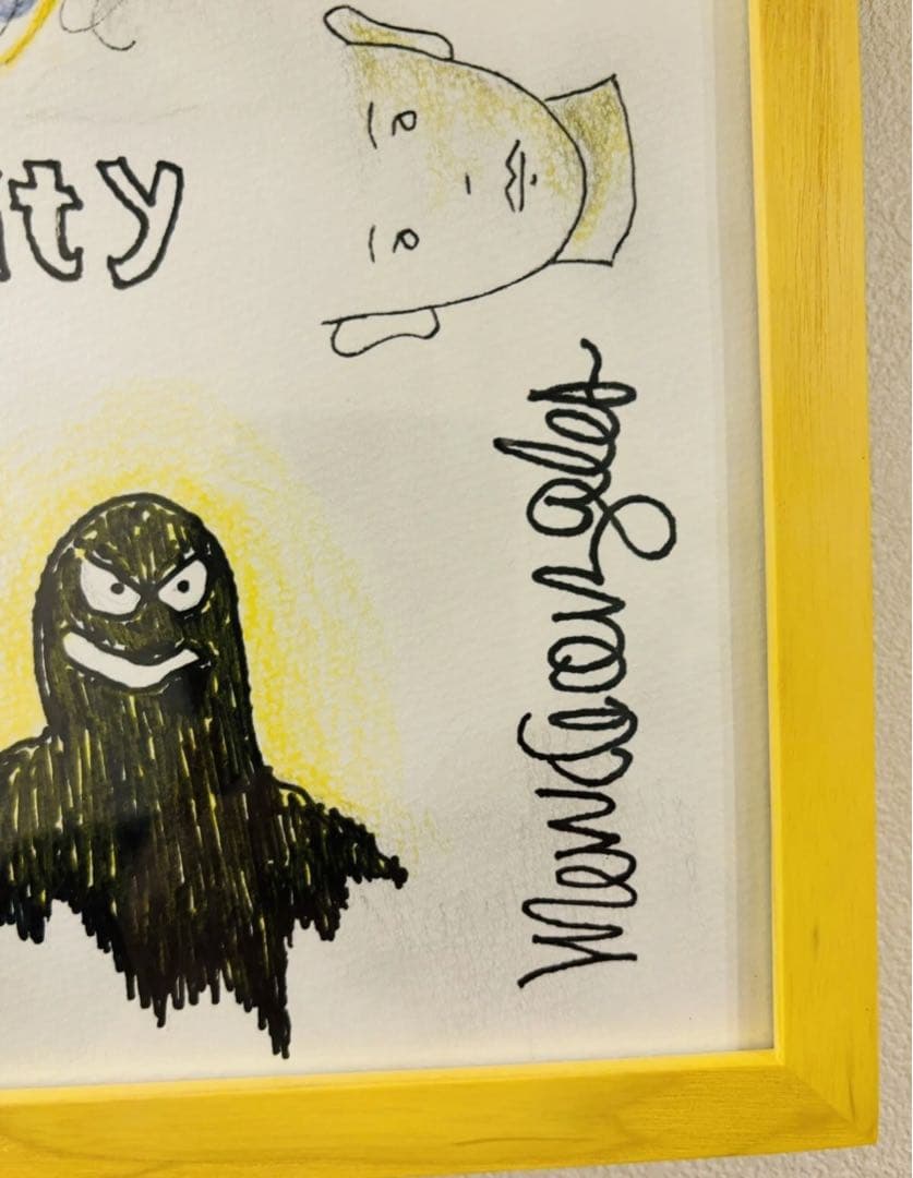 mark gonzales マークゴンザレス アート 原画 額入 直筆サイン入