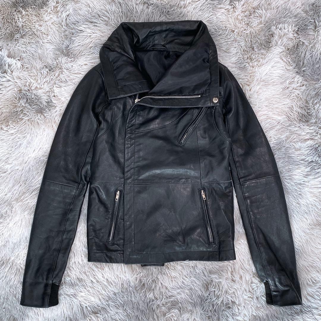 EKAM ブラックレザー （羊革） 変形ライダースジャケット - メルカリ