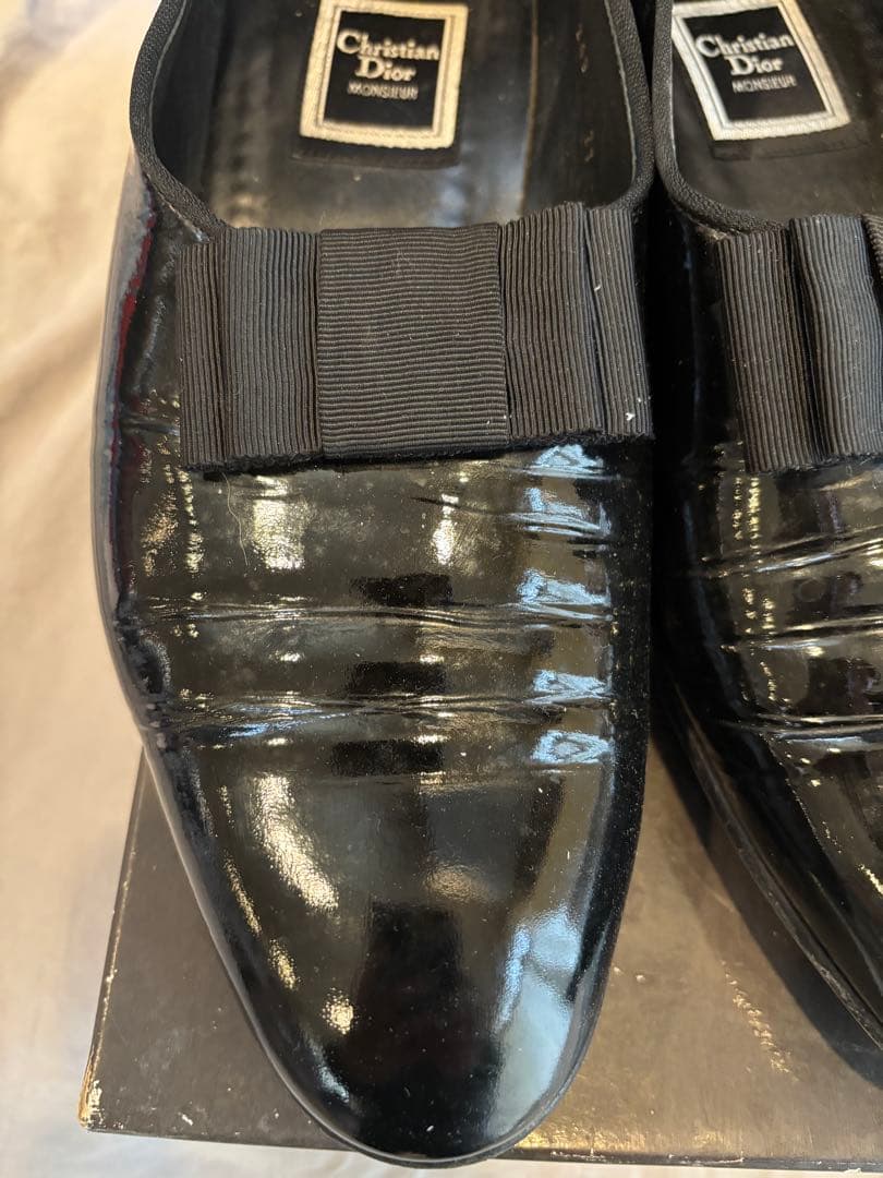 マ*ナ様 Christian Dior Monsieurエナメルドレスシューズ黒