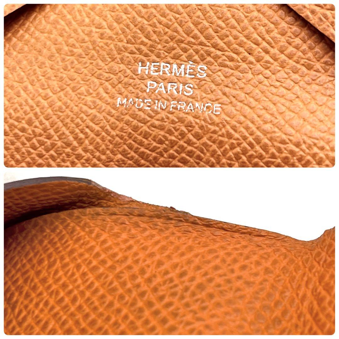 【極稀少】エルメス カルヴィデュオ ケース カードケース オレンジ