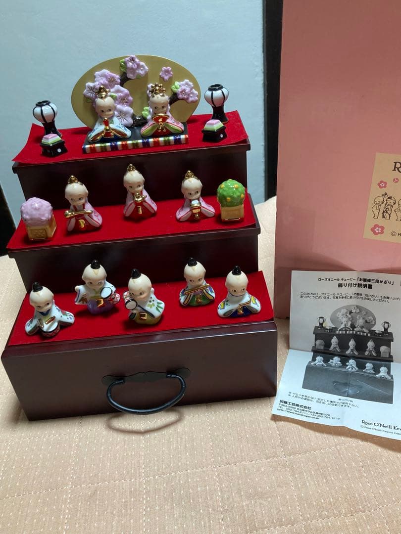美品　キューピー　雛人形　ローズオニールキューピー　お雛様　三段飾り