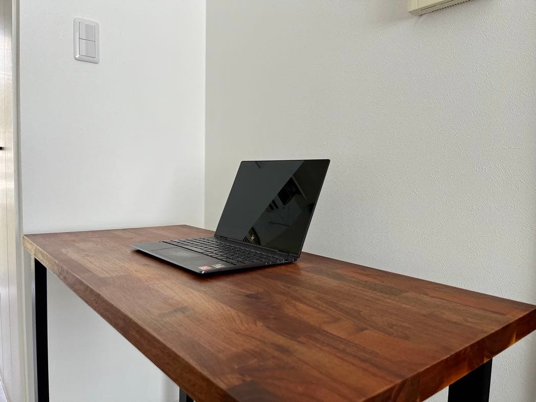 ド*ジ様 ウォールナット無垢材デスク アイアンレッグ100×45 定価60,00