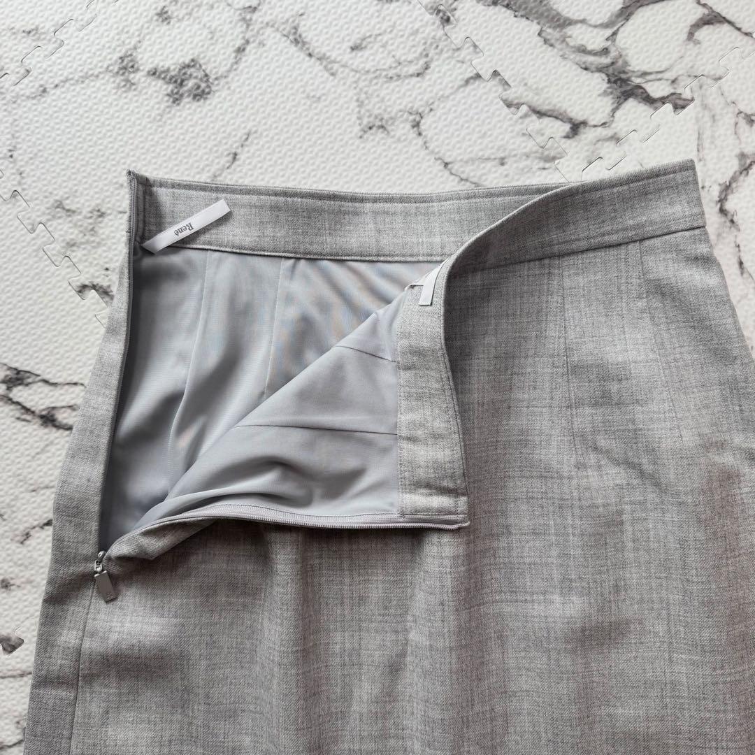 【新品タグ付き】Rene マーメイドスカート　22SS フレアヘム　サマーウール