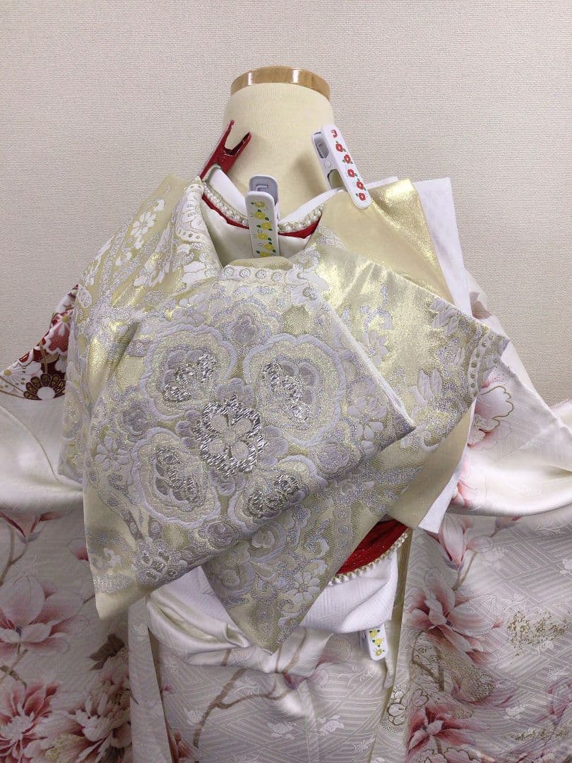 145~159センチぐらいの方が適応サイズ】白地振袖フルセット