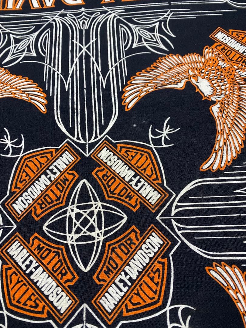 激レア! ブラック HARLEYDAVIDSON ビンテージバンダナ 1586