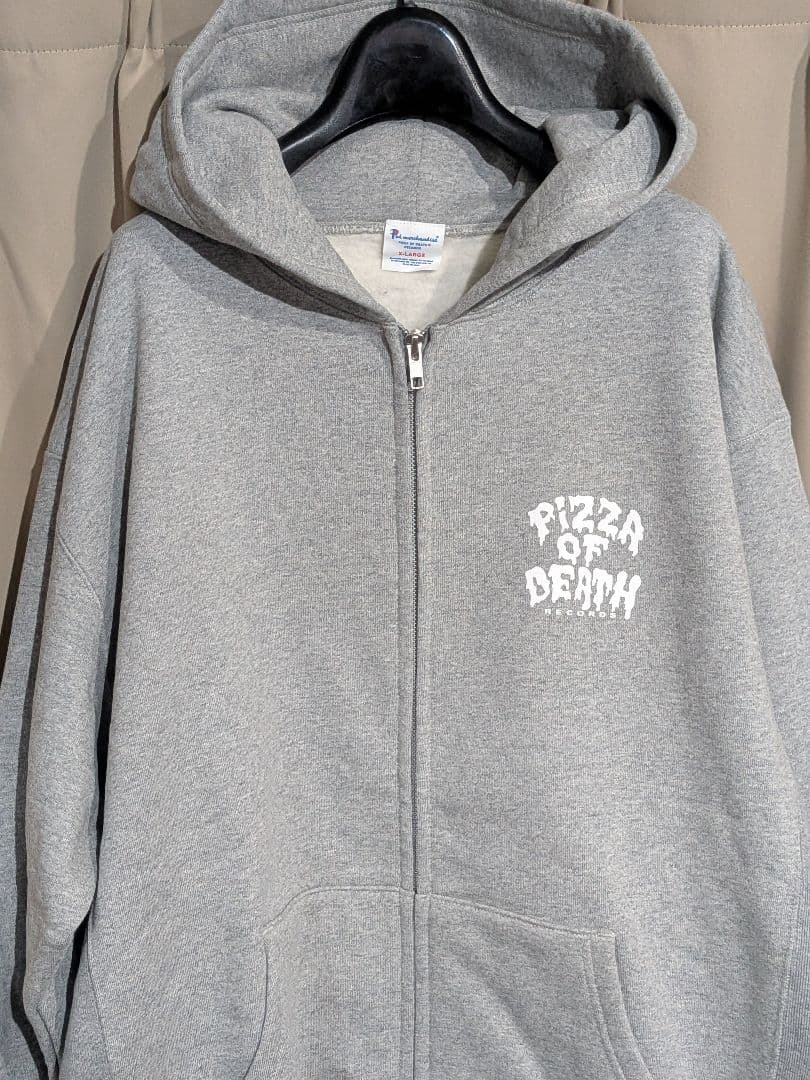 美品 PIZZA OF DEATH ピザオブデス ジップパーカー XL グレー