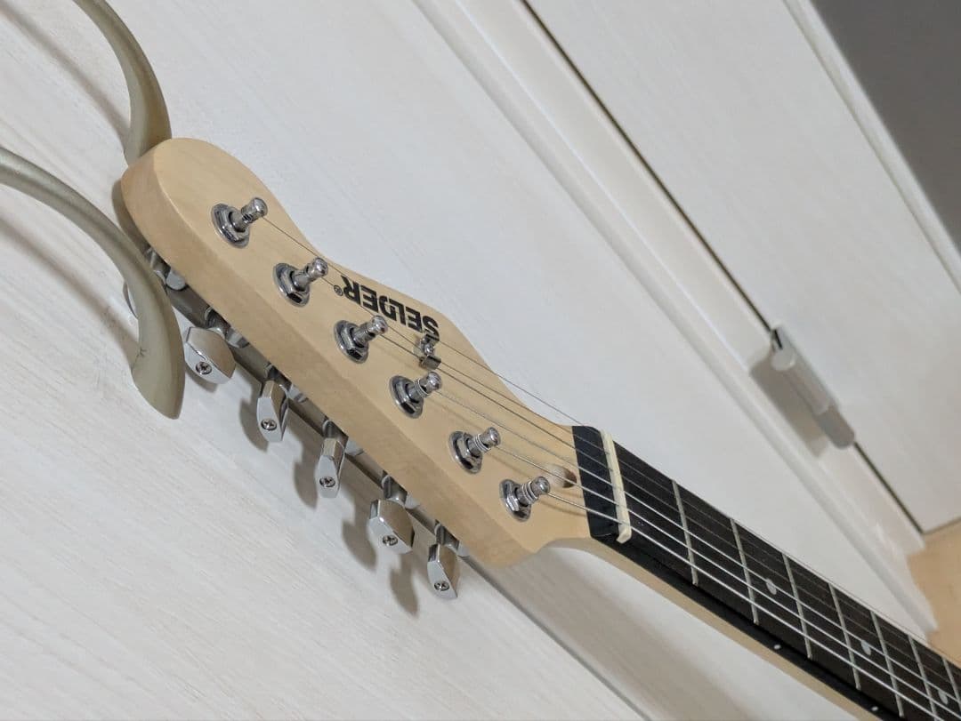 SELDER ストラト エレキギター ライトブルー ソフトケース+ストラップ付