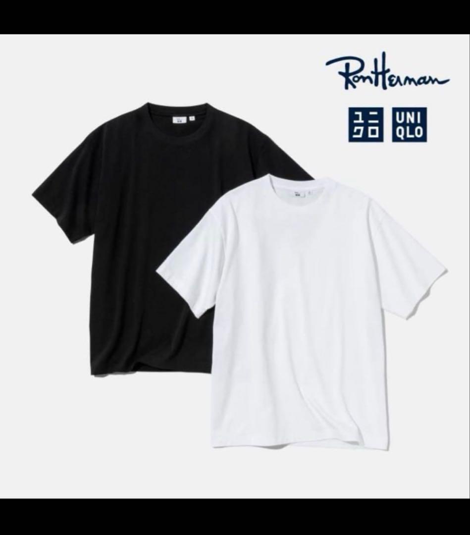 ユニクロ ロンハーマン Tシャツセット Lサイズ ブラック ホワイト 2枚