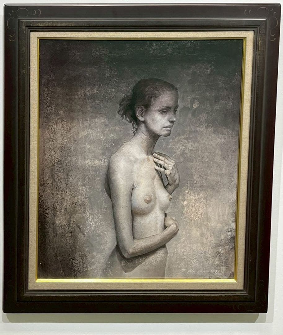 原祟治「女」2000年 パネルにアクリル画