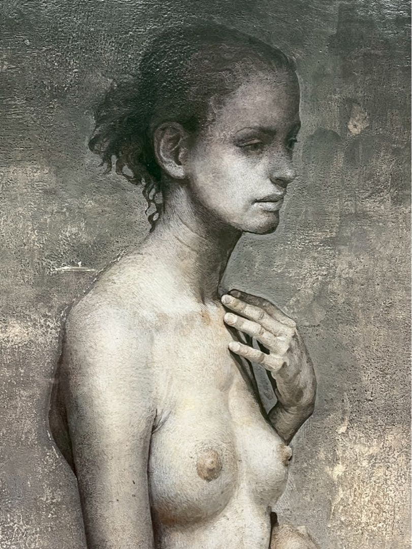 原祟治「女」2000年 パネルにアクリル画