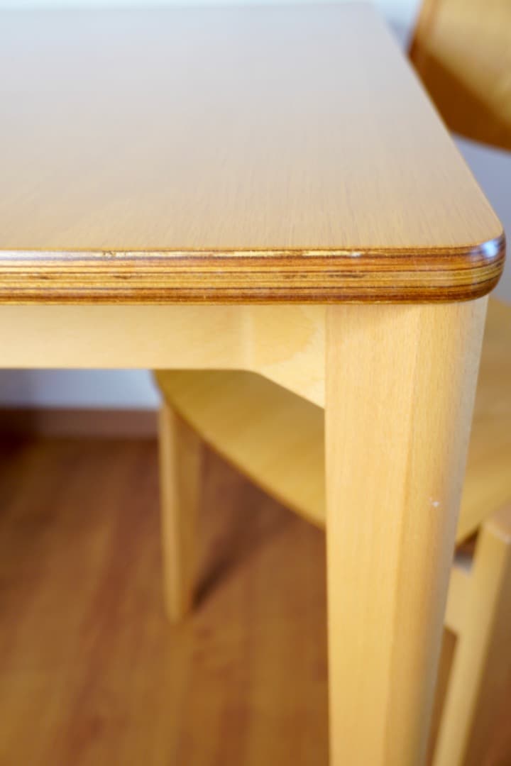 天童木工 水之江忠臣 3点セット ダイニングテーブル + チェア 2脚