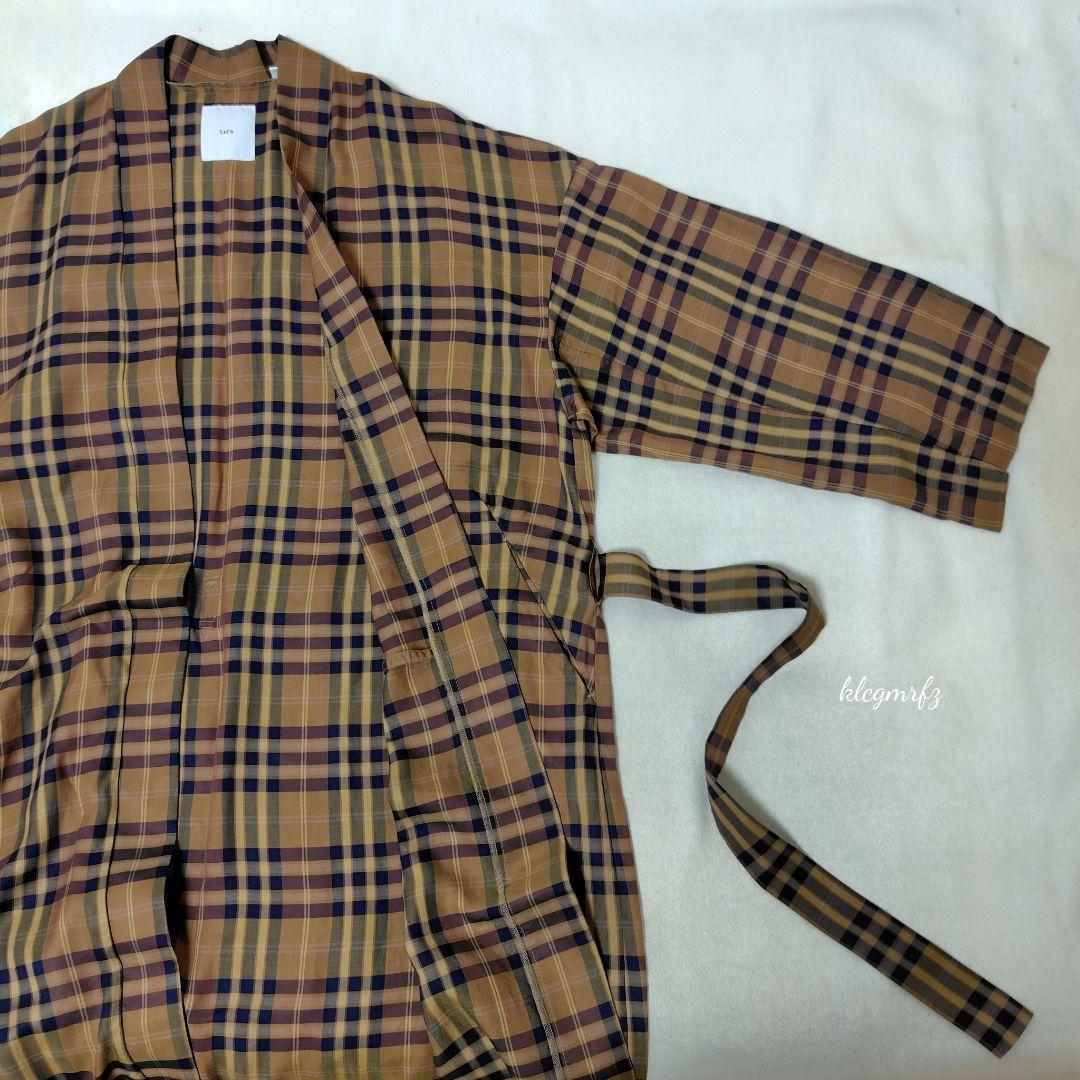 美品 Lui's キュプラ 羽織り シャツ コート ロング ガウン ルイス