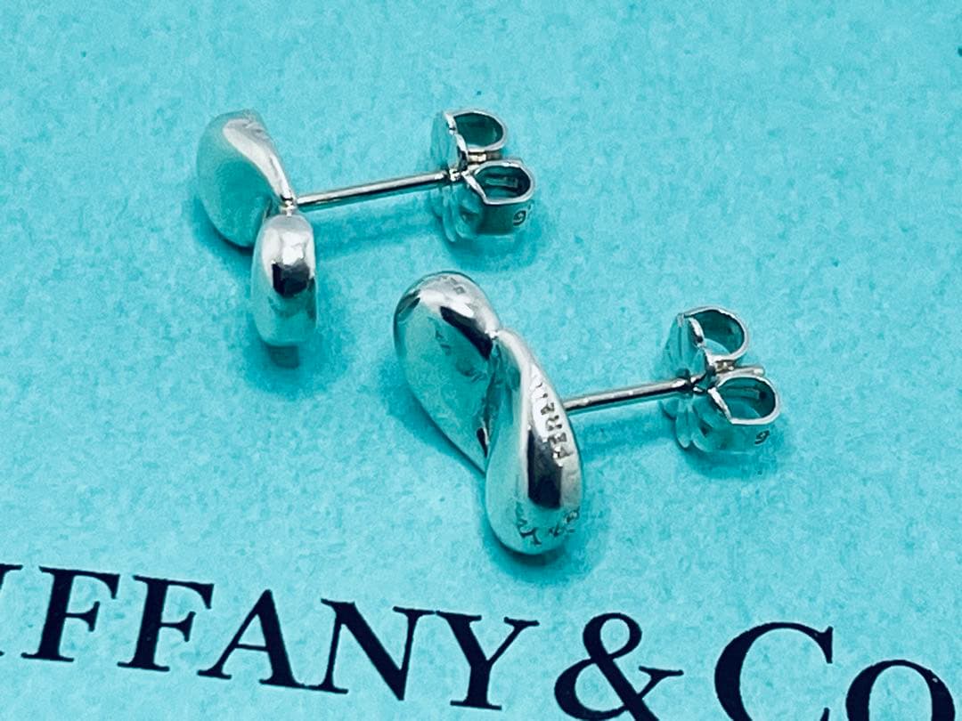 h562 オールド ティファニー ダブルティアドロップ ピアス シルバー 925