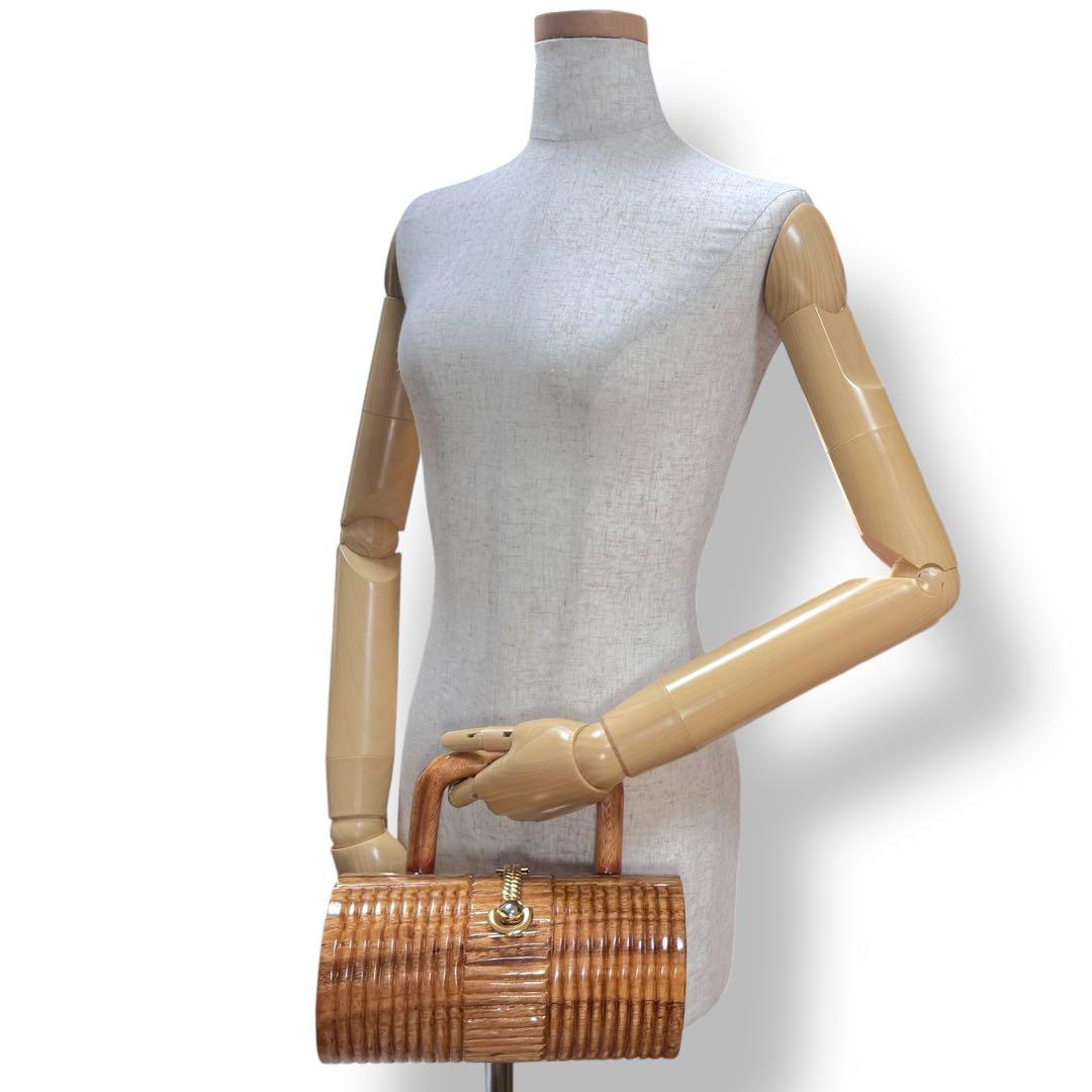 TIMMY WOODS ウッドバッグ バレルシェイプ 木製 保存袋 カード付