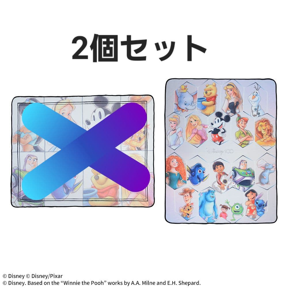 Disneyディズニー100 ブランケット クッション ファイル バッグ巾着袋