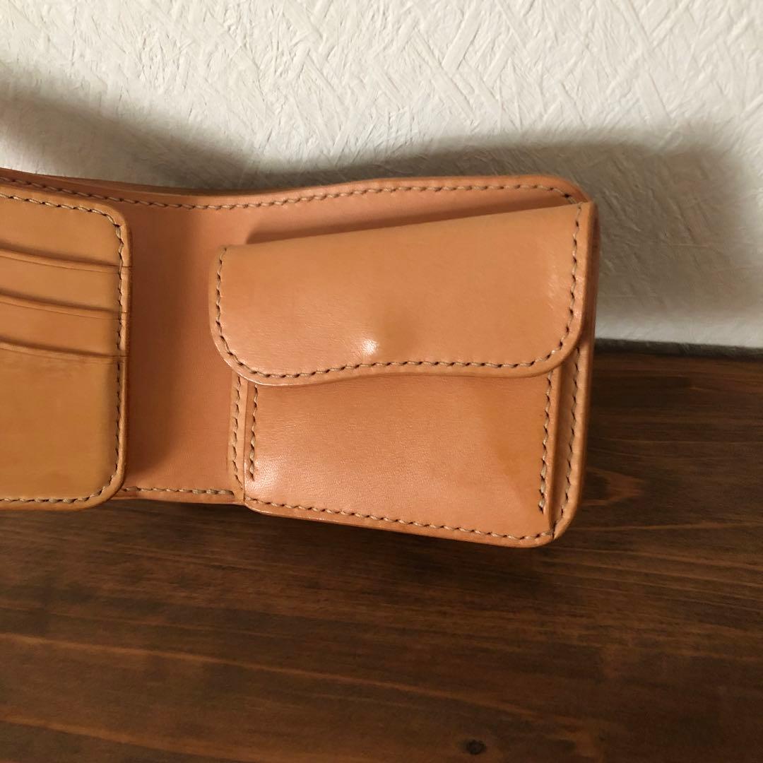 フリッカー 1ブライドルレザー ダブルバット コンパクト 財布 ナチュラル