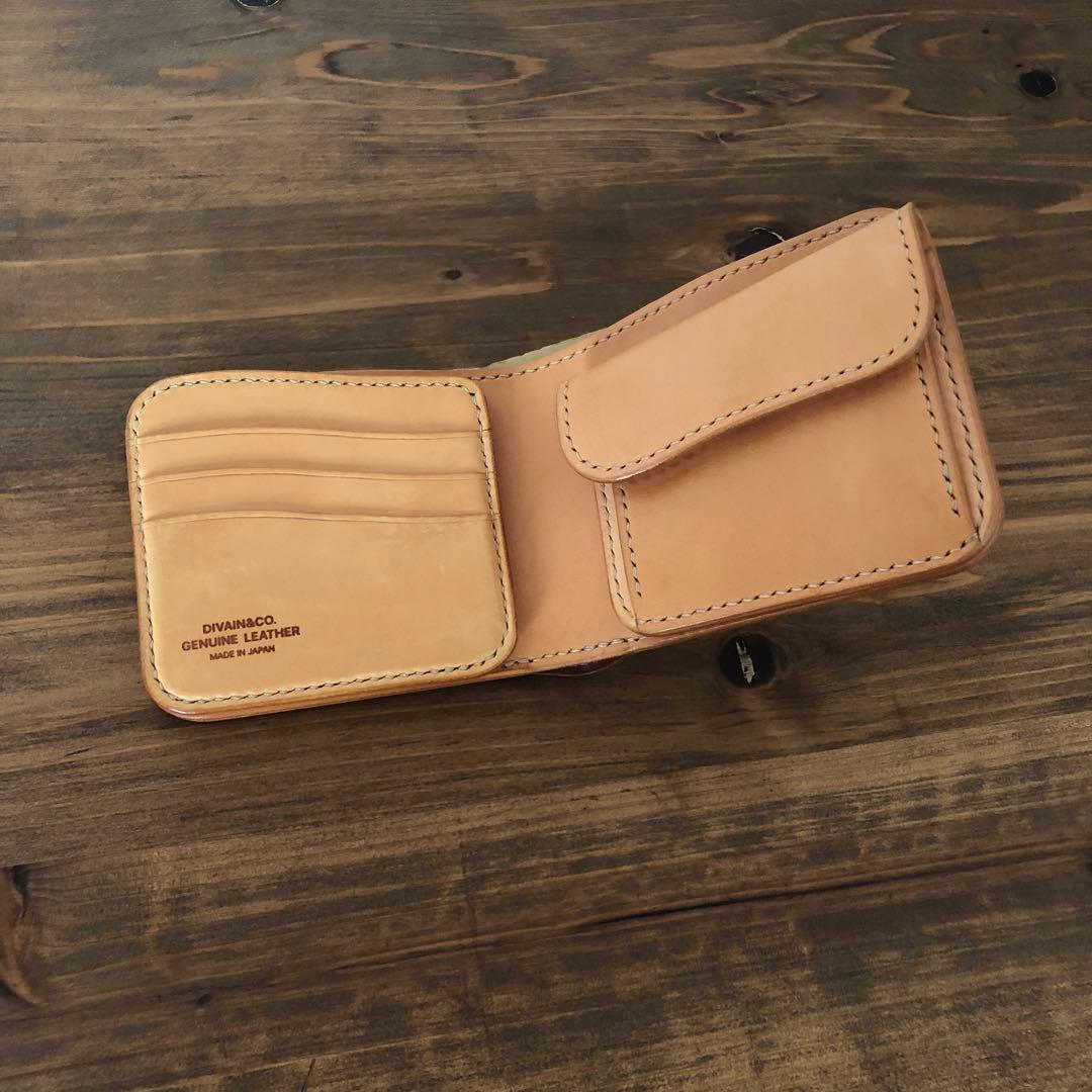 フリッカー 1ブライドルレザー ダブルバット コンパクト 財布 ナチュラル