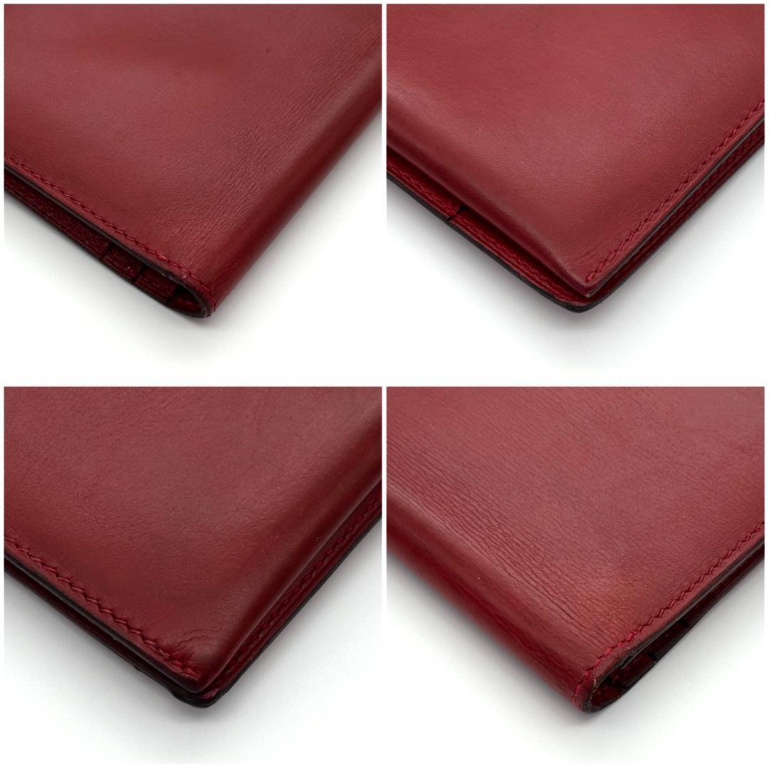 【美品】HERMES エルメス　べアンクラシック　レッド　長財布　⚪︎W刻印