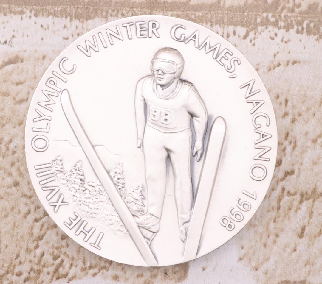 ◇長野オリンピック 公式記念メダル 純銀 ブロンズ 箱付き