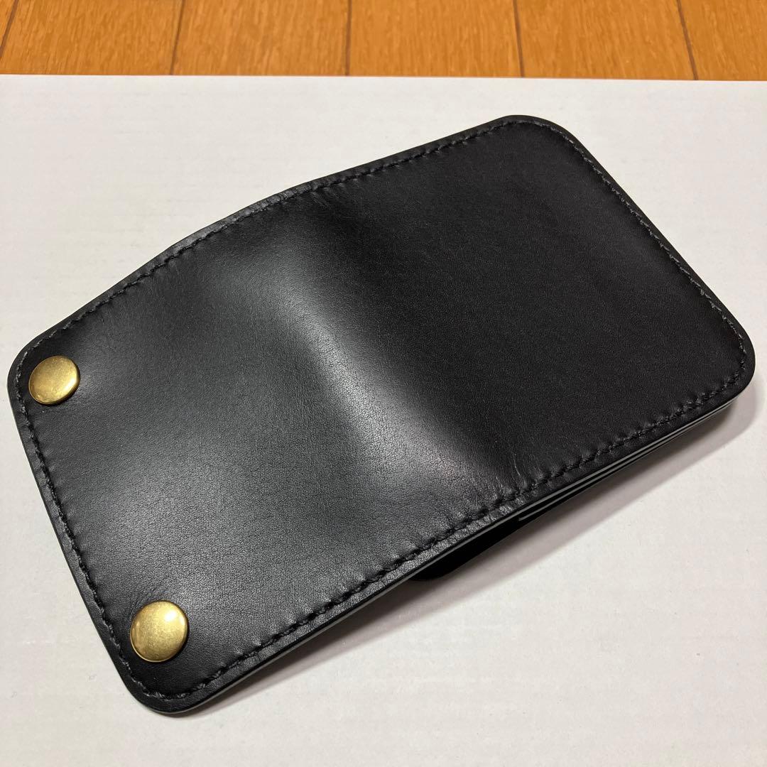 [ハンドメイド]ミニトラッカーウォレット 北米産ステアハイド